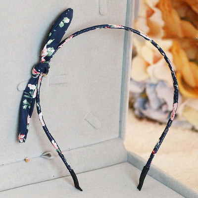 Cute little girl Flower headbands knitted newborn bow hairband floral print crown headdress girl Korean fashion hair accessories