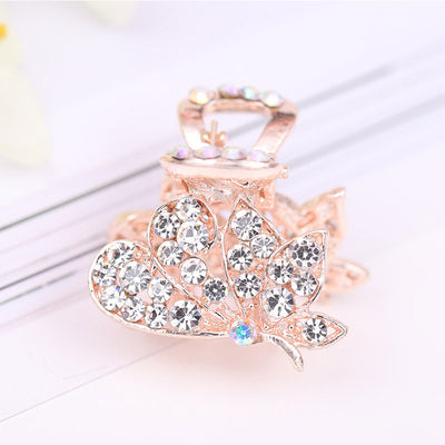 Hot Sale Flying Buterfly Hairpins Flowers 1PC Crown Peacock Crtstal Barrette Zircon Hair Accessories Bowknot Candy Colors