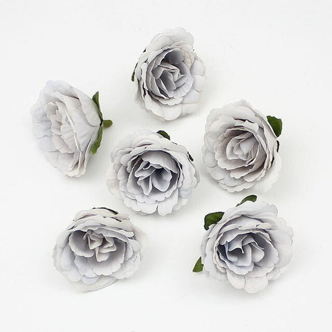 HUADODO 10Pcs 4cm Rose Flower Heads Silk Artificial Flower Fake flowers for Home Wreath DIY garland Floral Wedding Decoration