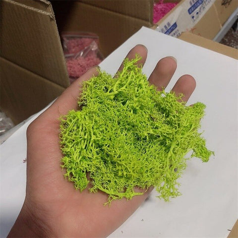 YO CHO Preserved Flower Moss Artificial Dried Flowers Moss Grass Basket Plants Home Garden Garland Wedding Party DIY Decorations