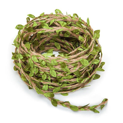 100cm/lot Artificial flowers vine Ivy Rattan Garland Green Leaf for home wedding decor bridal accessories diy fake floristics