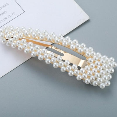 2019 New Headdress Pearl Hairpins for Women Girls BB Clips Headwear Flower Hair Clips Barrette Hair Styling Accessories Female