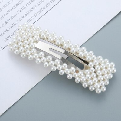 2019 New Headdress Pearl Hairpins for Women Girls BB Clips Headwear Flower Hair Clips Barrette Hair Styling Accessories Female