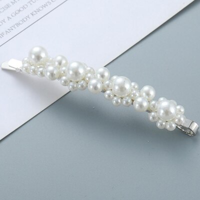 2019 New Headdress Pearl Hairpins for Women Girls BB Clips Headwear Flower Hair Clips Barrette Hair Styling Accessories Female