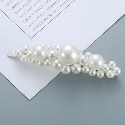 2019 New Headdress Pearl Hairpins for Women Girls BB Clips Headwear Flower Hair Clips Barrette Hair Styling Accessories Female