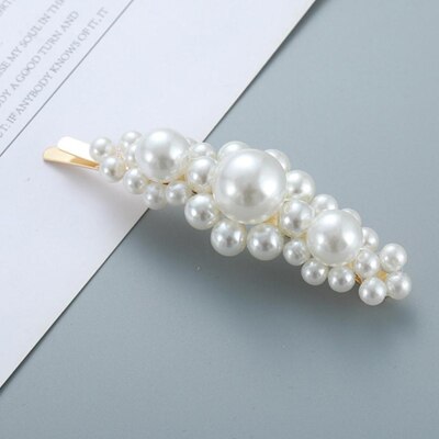 2019 New Headdress Pearl Hairpins for Women Girls BB Clips Headwear Flower Hair Clips Barrette Hair Styling Accessories Female