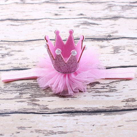 Girls Hairbands Head Accessories Baby Princess Queen Rhinestone Tiara Headbands Hair Band Children Elastic Flower Crown Headwear