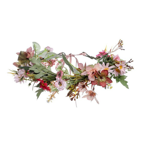 LEVAO Flower Headband Hairwear Bridal Hair Ornament Fabric Flower Crown Wedding Hair Accessories Headbands Floral Head Wreath