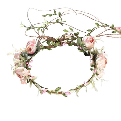 MISSKY Women Hairband Stylish Flower Hairband Wreath Crown for Party Bride Wedding Beach Ornament Gift Female Hair Accessory