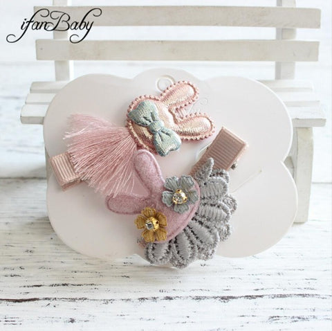 Girl Hair clips ,flower clips.Cute Children Accessories Hair pin