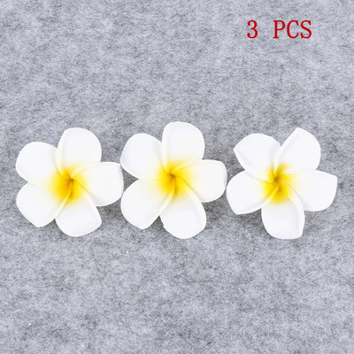 3 pcs Hawaii Simulation Flower Hair Clip Hairpin Egg Flower Headdress for Beach Wedding Party Hair Accessories