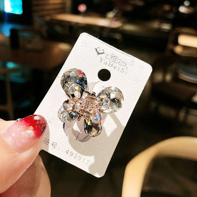 New Women Luxury Colorful Crystal Butterfly Flower Hair Claw Sweet Hair Ornament Clip Hairpins Headband Fashion Hair Accessories