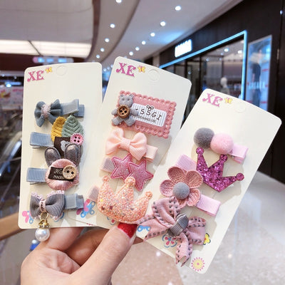 2020 New Cartoon Princess Flower Hairpins Girls Kids Hair Clips Bows Gifts Accessories For Children Hairclip Barrettes Headdress