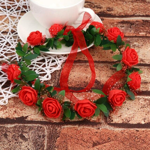 Flower Crown Headband Women Fashion Floral Hairband Festival Wedding Accessories Headdress High Quality  венок