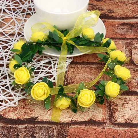 Flower Crown Headband Women Fashion Floral Hairband Festival Wedding Accessories Headdress High Quality  венок