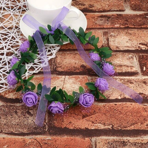 Flower Crown Headband Women Fashion Floral Hairband Festival Wedding Accessories Headdress High Quality  венок