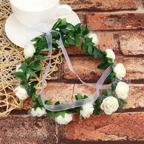 Flower Crown Headband Women Fashion Floral Hairband Festival Wedding Accessories Headdress High Quality  венок