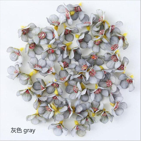 50pcs 2cm Mini Daisy Artificial Flower Head For Wedding Home Decoration DIY Garland Handicraft Simulation Cheap Fake Flower