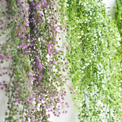 Artificial Fake Silk Flower Vine Hanging Garland Plant Home Garden Wedding Decor  fake flowers  artificial plants