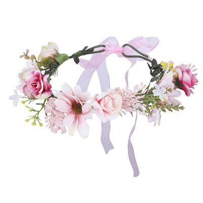 LEVAO New Spring Autumn Fashion Women Lady Girls Wedding Flower Wreath Crown Headband Floral Garlands Hair Band Hair Accessories