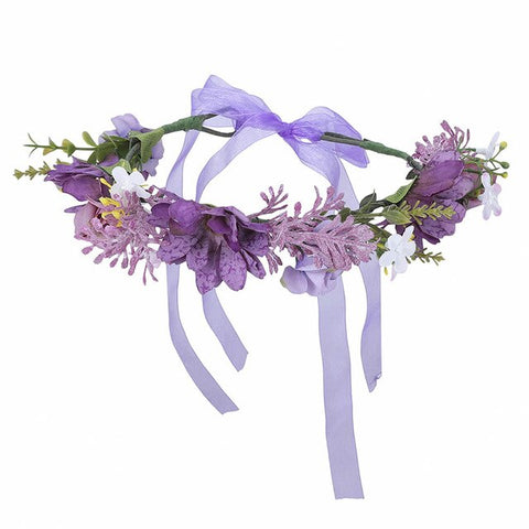 LEVAO New Spring Autumn Fashion Women Lady Girls Wedding Flower Wreath Crown Headband Floral Garlands Hair Band Hair Accessories