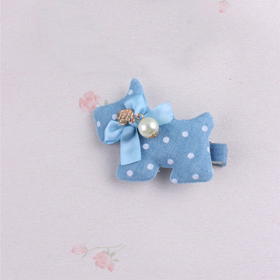 Fashion Hairpin Flower And Hreat-shaped Tiny Bow Hairgrip Denim Mickey Baby Girls Hair Clips Polka Dots Dog Kid Hair Accessories