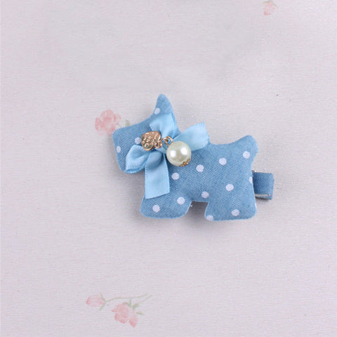 Fashion Hairpin Flower And Hreat-shaped Tiny Bow Hairgrip Denim Mickey Baby Girls Hair Clips Polka Dots Dog Kid Hair Accessories