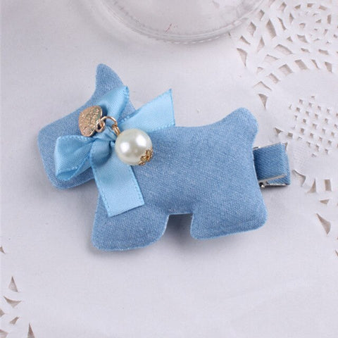 Fashion Hairpin Flower And Hreat-shaped Tiny Bow Hairgrip Denim Mickey Baby Girls Hair Clips Polka Dots Dog Kid Hair Accessories