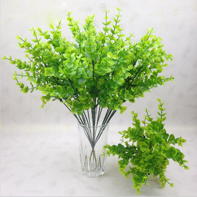 5 PCS Home Decor Silk Room Crafts Garlands Artificial Green Plant Arrangements Arts Floral Centerpieces Bouquets Household