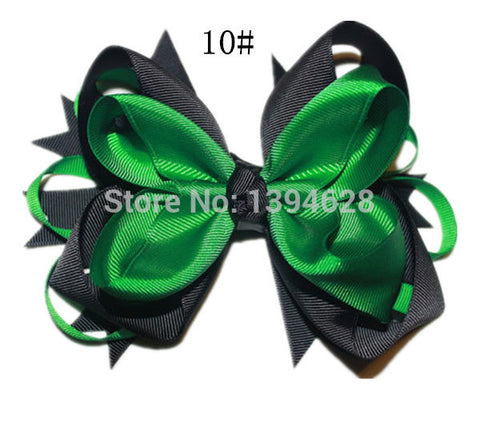 5.5 Inches Yellow and Black Hair Bows Girls Hair Clip Hairpins Flower Headband 2017 Cute Headwear For Girls Hair Accessories