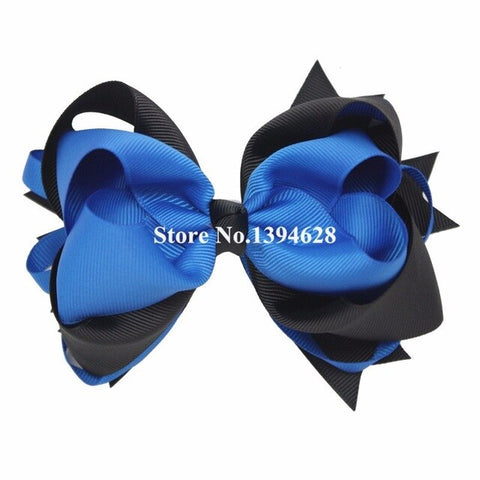 5.5 Inches Yellow and Black Hair Bows Girls Hair Clip Hairpins Flower Headband 2017 Cute Headwear For Girls Hair Accessories