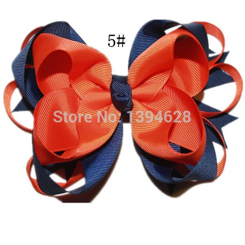 5.5 Inches Yellow and Black Hair Bows Girls Hair Clip Hairpins Flower Headband 2017 Cute Headwear For Girls Hair Accessories