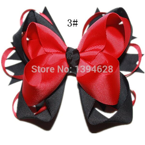 5.5 Inches Yellow and Black Hair Bows Girls Hair Clip Hairpins Flower Headband 2017 Cute Headwear For Girls Hair Accessories