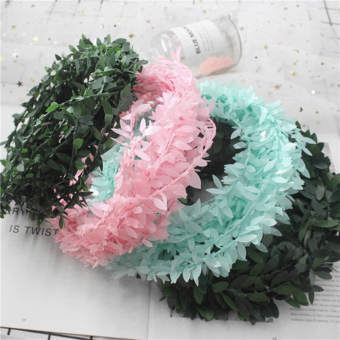 100cm/pcs cheap man-made ever spring autumn flower artificial plant green garland plant rattan leaves home decoration wedding