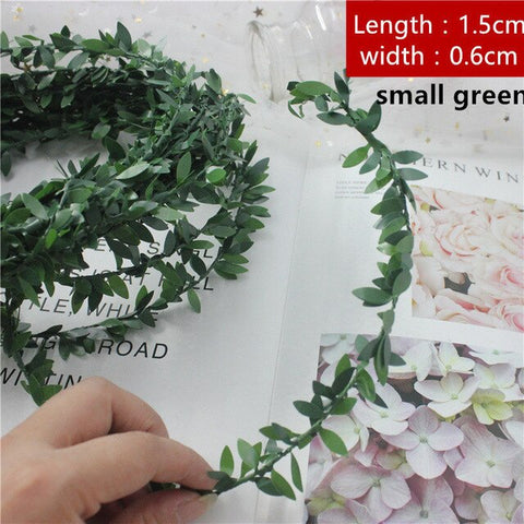 100cm/pcs cheap man-made ever spring autumn flower artificial plant green garland plant rattan leaves home decoration wedding