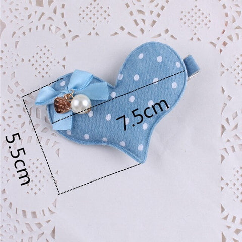 Denim Rabbit Mickey Baby Girls Hair Clips Polka Dots Minnie Dog flower and hreat-shaped Tiny Bow Hairpins Kids Hair Accessories