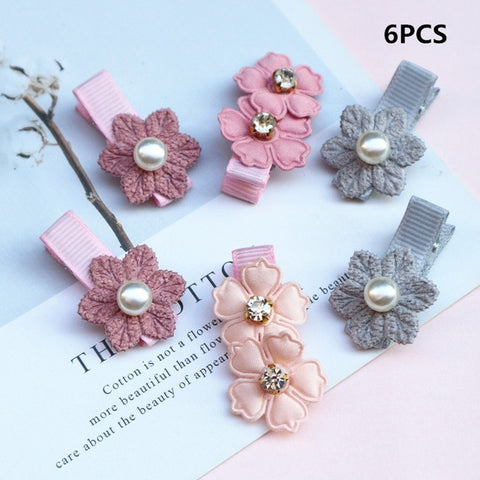 2/6/10pcs/set Synthetic Leather stars butterfly hair clips for girls flower hair Bow hairpin girls children hair accessories