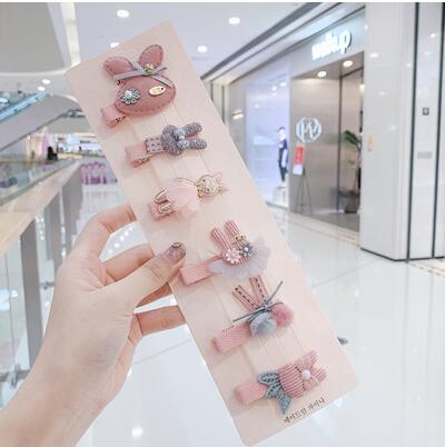 2/6/10pcs/set Synthetic Leather stars butterfly hair clips for girls flower hair Bow hairpin girls children hair accessories