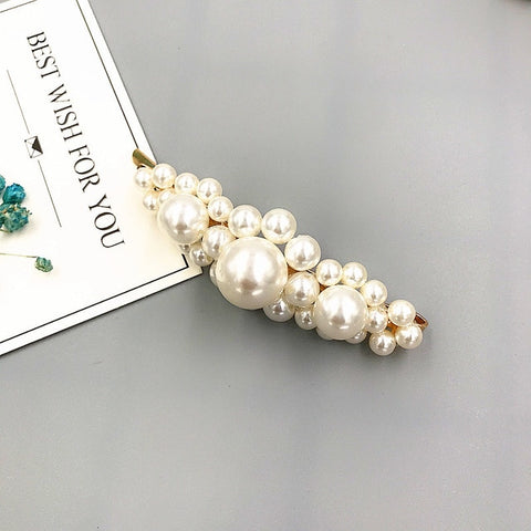 Pearl Hair Clip Set Shell Barrettes 2019 Fashion Korea  Imitiation for Women Girls Handmade  Flowers Hairpins Hair Accessories