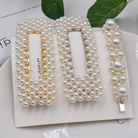 Pearl Hair Clip Set Shell Barrettes 2019 Fashion Korea  Imitiation for Women Girls Handmade  Flowers Hairpins Hair Accessories