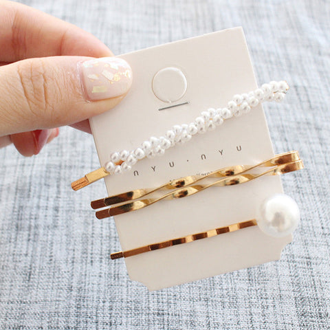 Pearl Hair Clip Set Shell Barrettes 2019 Fashion Korea  Imitiation for Women Girls Handmade  Flowers Hairpins Hair Accessories