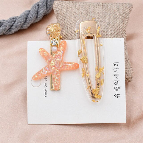 Pearl Hair Clip Set Shell Barrettes 2019 Fashion Korea  Imitiation for Women Girls Handmade  Flowers Hairpins Hair Accessories