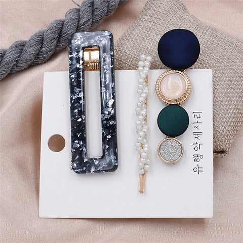 Pearl Hair Clip Set Shell Barrettes 2019 Fashion Korea  Imitiation for Women Girls Handmade  Flowers Hairpins Hair Accessories