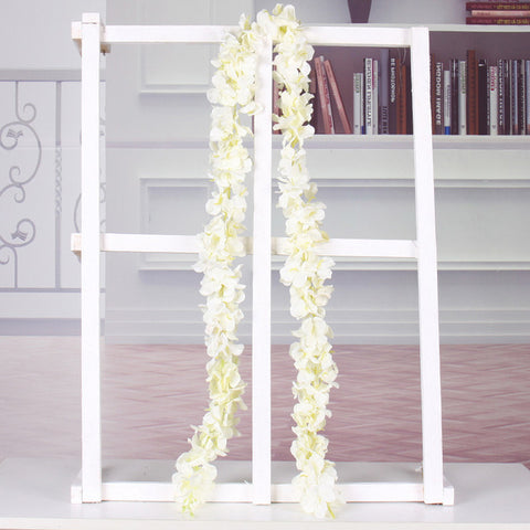 180cm hydrange wisteria flower vine artificial flower wreath silk garland vine silk wisteria rattan wedding home wall decoration