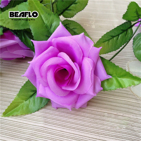 2.4m Silk Artificial Roses Flowers Rattan String Vine with Green Leaves For Home Wedding Garden Decoration Hanging Garland Wall