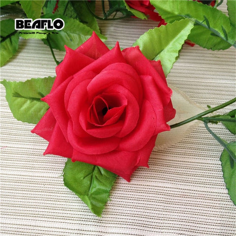 2.4m Silk Artificial Roses Flowers Rattan String Vine with Green Leaves For Home Wedding Garden Decoration Hanging Garland Wall