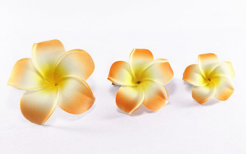 3pcs  4cm /6cm /8cm /10cm /12cmFoam Hawaiian Plumeria flower hairpin Frangipani Flower bridal hair clip