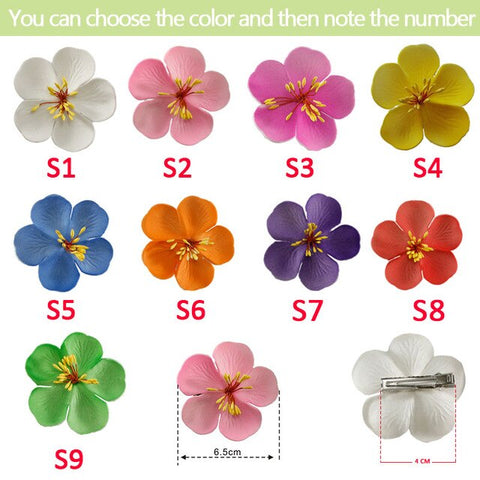 3pcs  4cm /6cm /8cm /10cm /12cmFoam Hawaiian Plumeria flower hairpin Frangipani Flower bridal hair clip