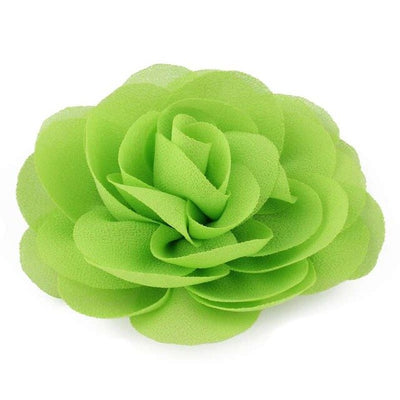 1PC 20 colors 8.5 cm Soft Chiffon Petals Poppy Hair Flowers Clips For Headband Rose Fabric Flowers For Craft Hair Accessories