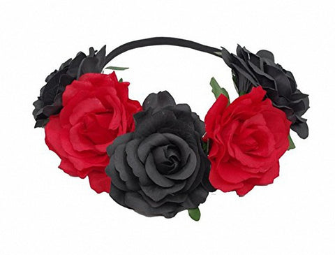 Bohemia Bride Rose Flower Wreath Headbands Girls Fashion Crown Hairband Wedding Headband Garland Hair Accessories